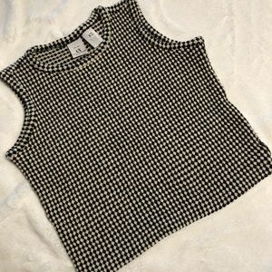 armani exchange knitted crop top